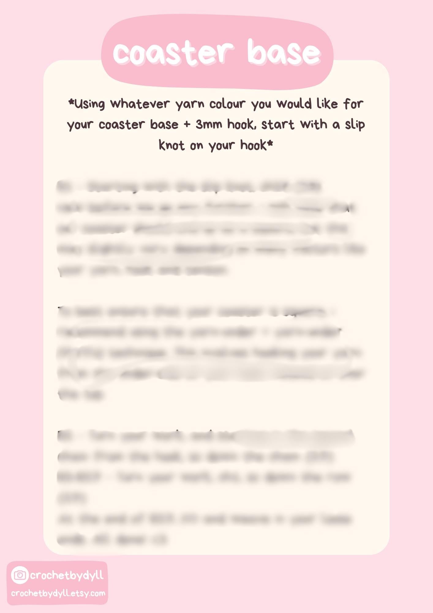 Cute Fluffy Fox-Inspired Crochet & Cross Stitch Coaster Pattern – PDF Digital Download