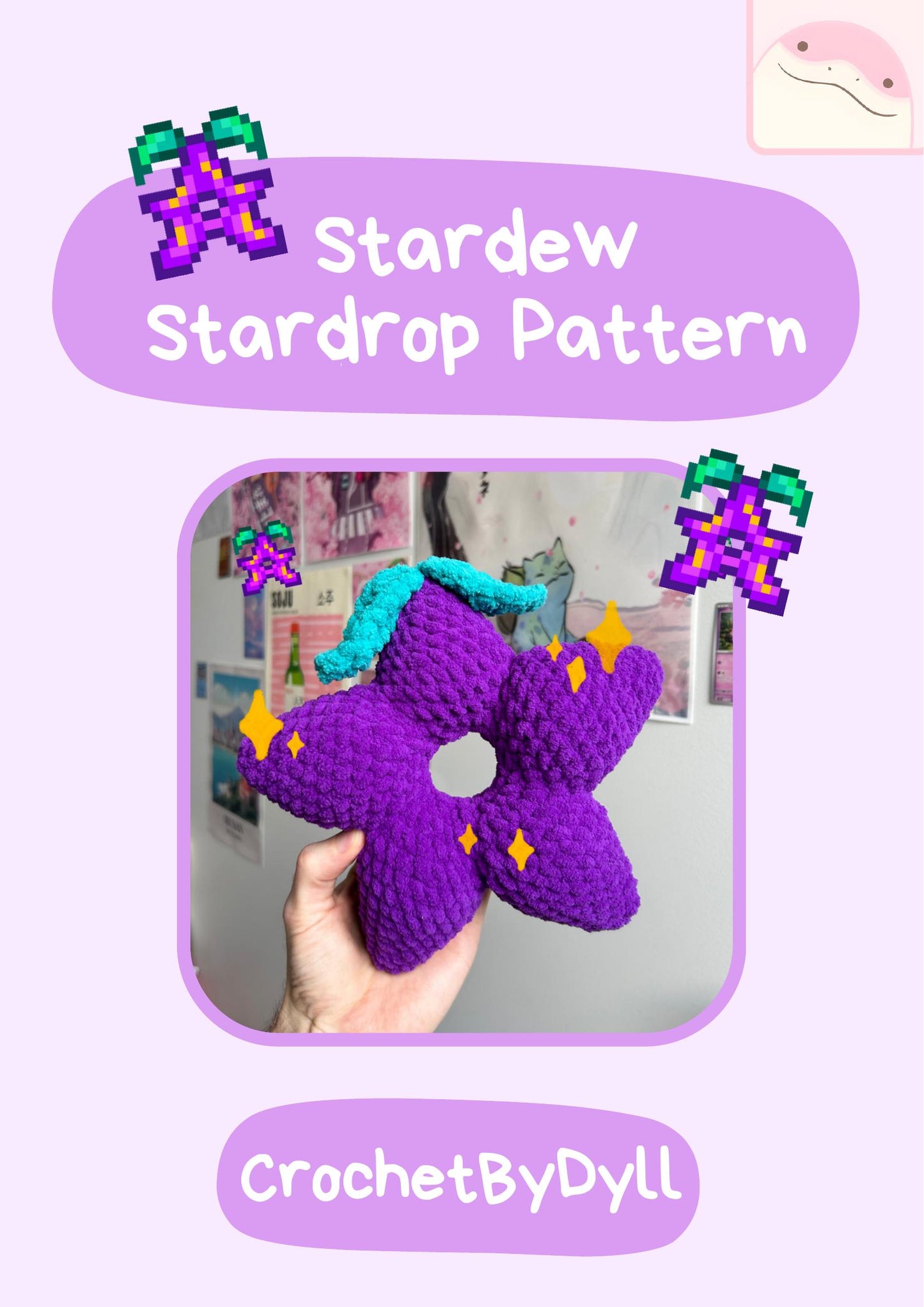 Stardew Valley Stardrop PDF Crochet Pattern – Easy Plushie Guide with Photos