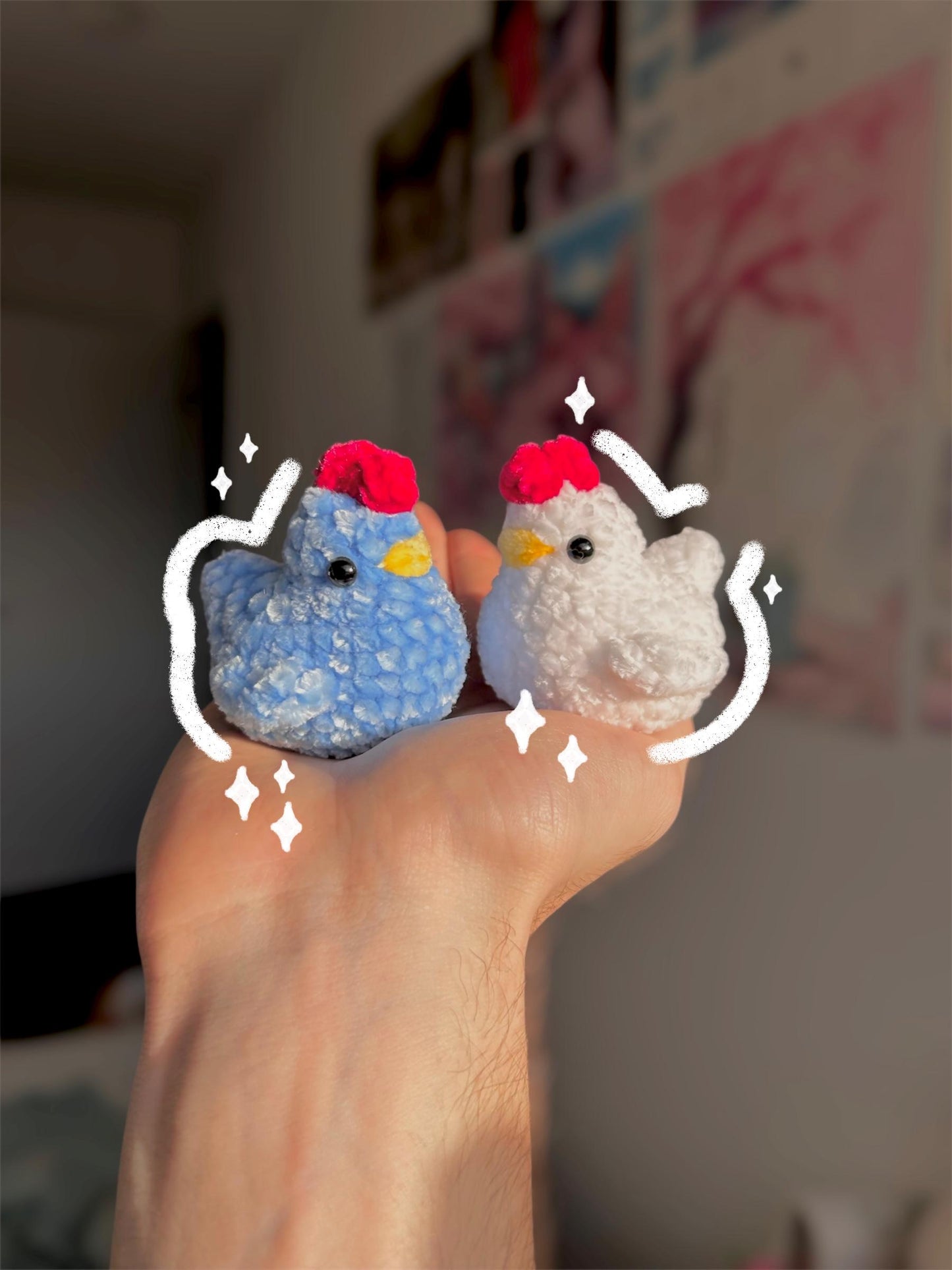 NO-SEW Stardew Chicken PDF Stardew Valley-Inspired Crochet Pattern – Easy Plushie Guide with Photos