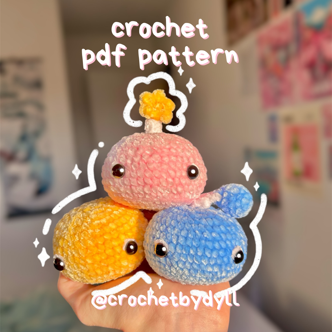 Stardew Slime PDF Stardew Valley-Inspired Crochet Pattern – Easy Plushie Guide with Photos