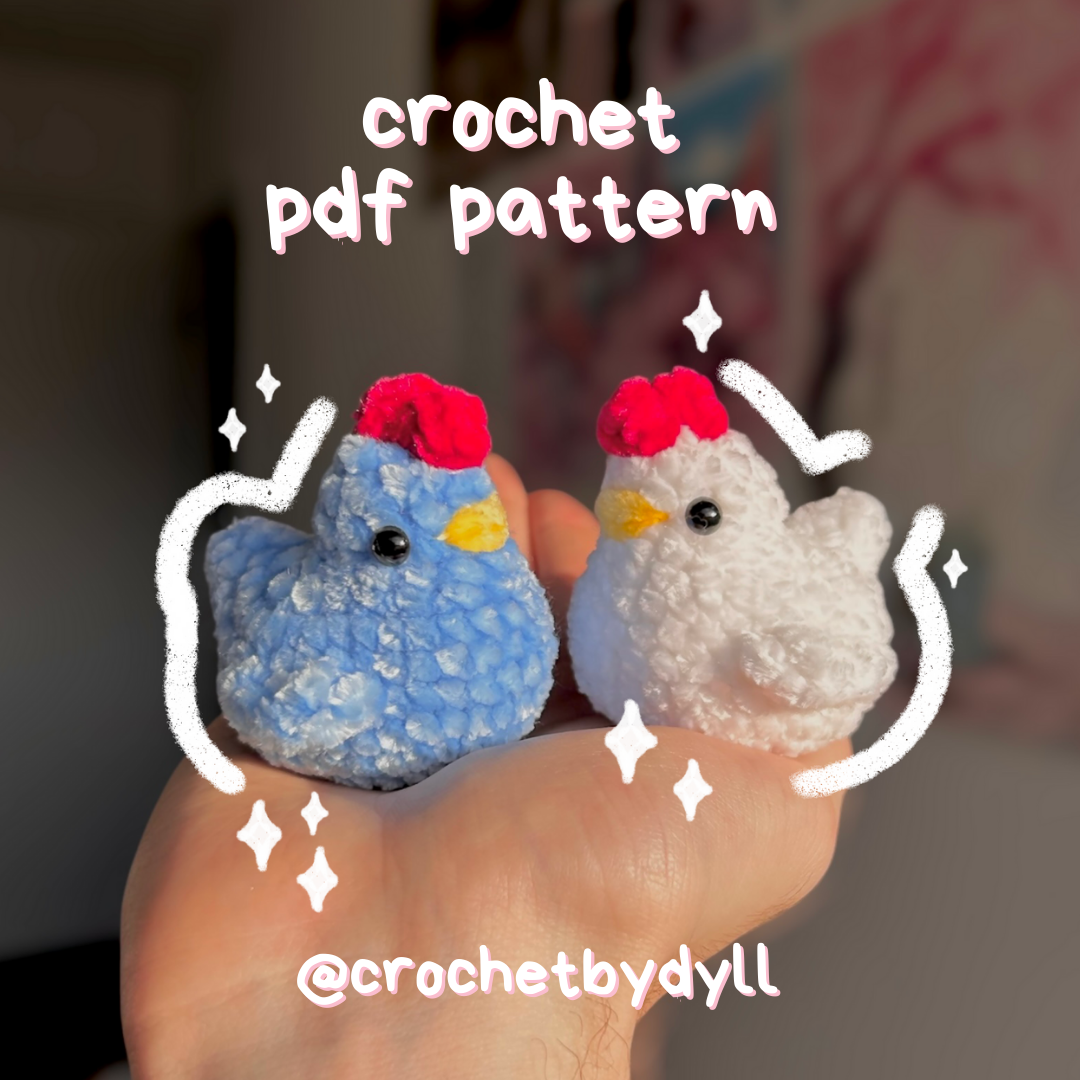 NO-SEW Stardew Chicken PDF Stardew Valley-Inspired Crochet Pattern – Easy Plushie Guide with Photos