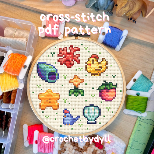 Stardew Valley Summer Cross Stitch PDF Pattern – Cottagecore Summer Cross Stitch