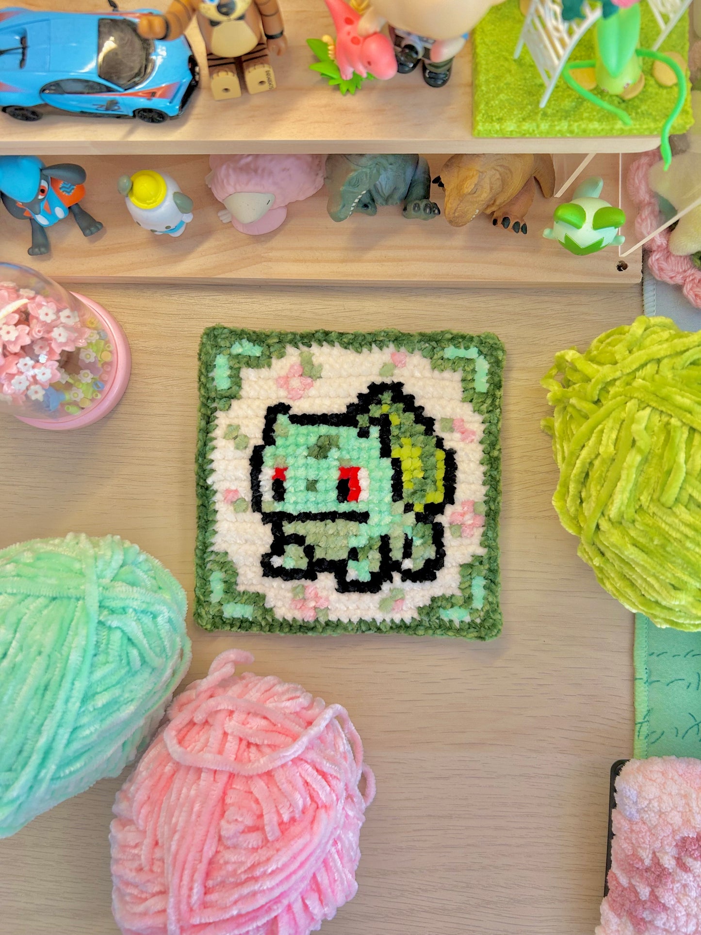 Gen 1 Starter Trio Crochet x Cross-Stitch Pattern Bundle – Bulbasaur, Charmander & Squirtle-Inspired