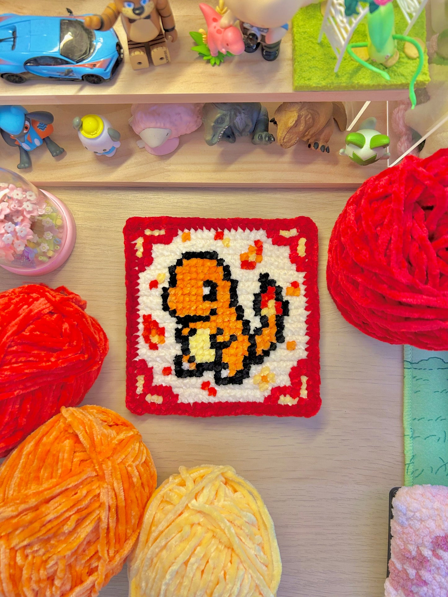 Gen 1 Starter Trio Crochet x Cross-Stitch Pattern Bundle – Bulbasaur, Charmander & Squirtle-Inspired