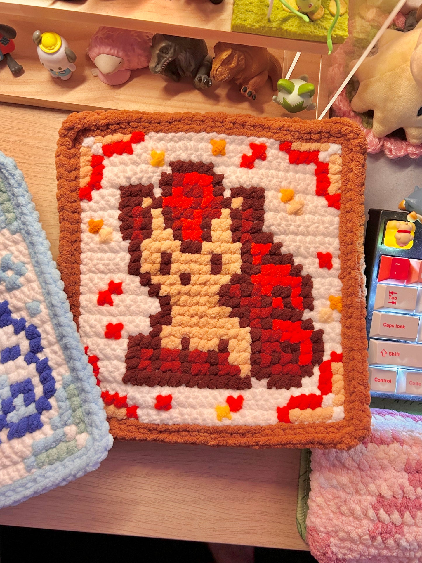 Vulpix-Inspired Crochet x Cross-Stitch Tile Pattern