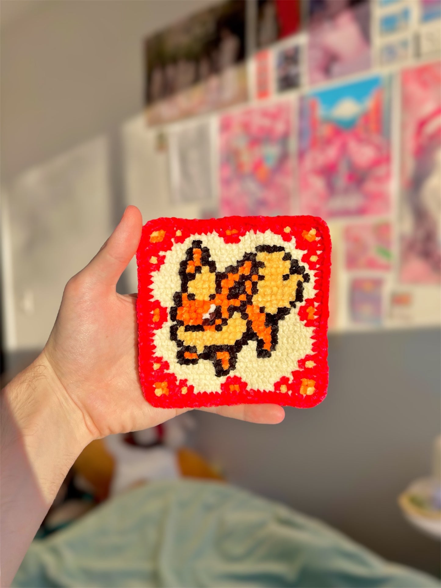 Water, Fire & Electric Evolution Crochet x Cross-Stitch Tile Pattern Bundle (Vaporeon + Flareon + Jolteon Inspired)