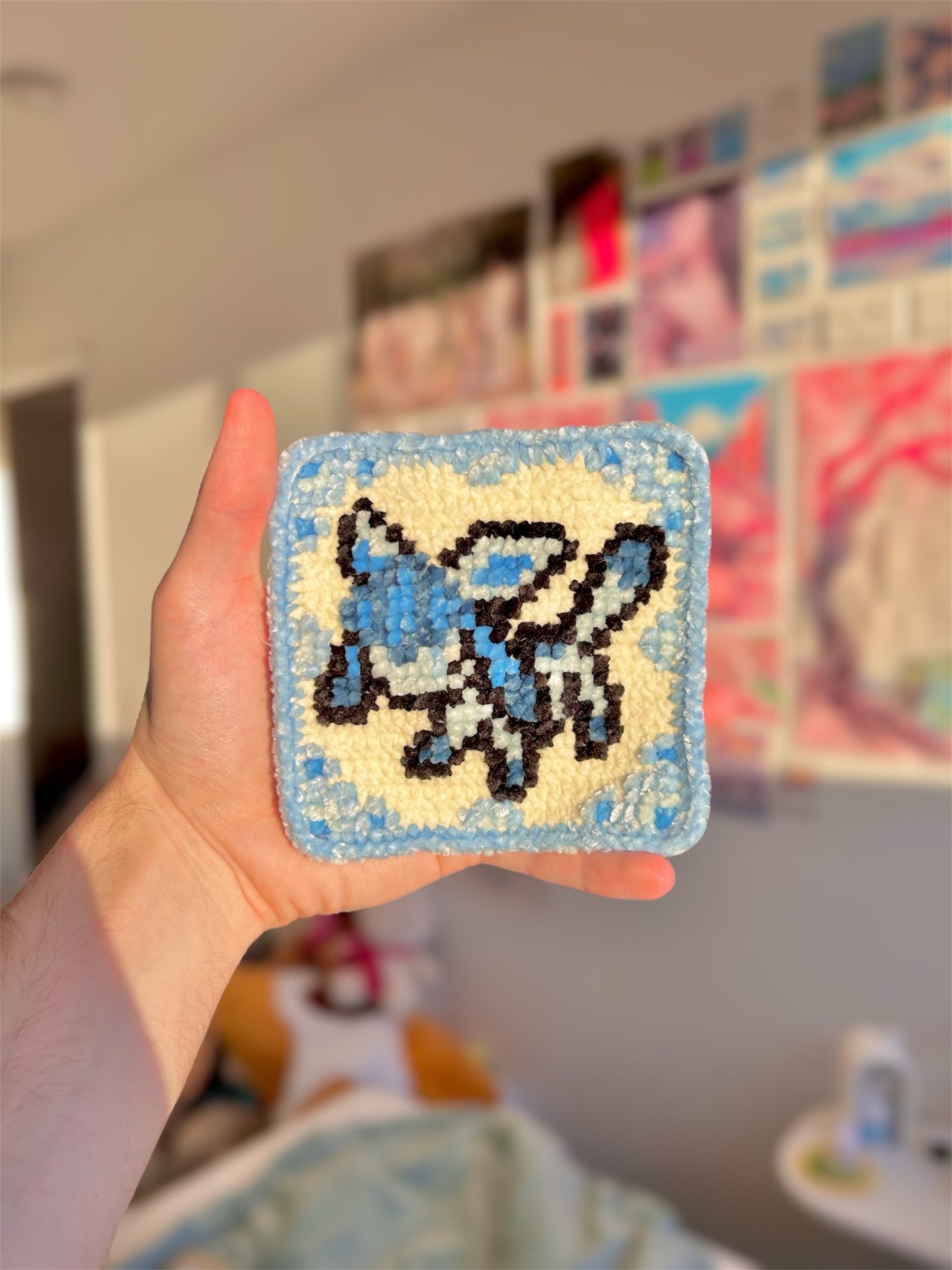 Ice-Type Evolution Crochet x Cross-Stitch Tile Pattern
