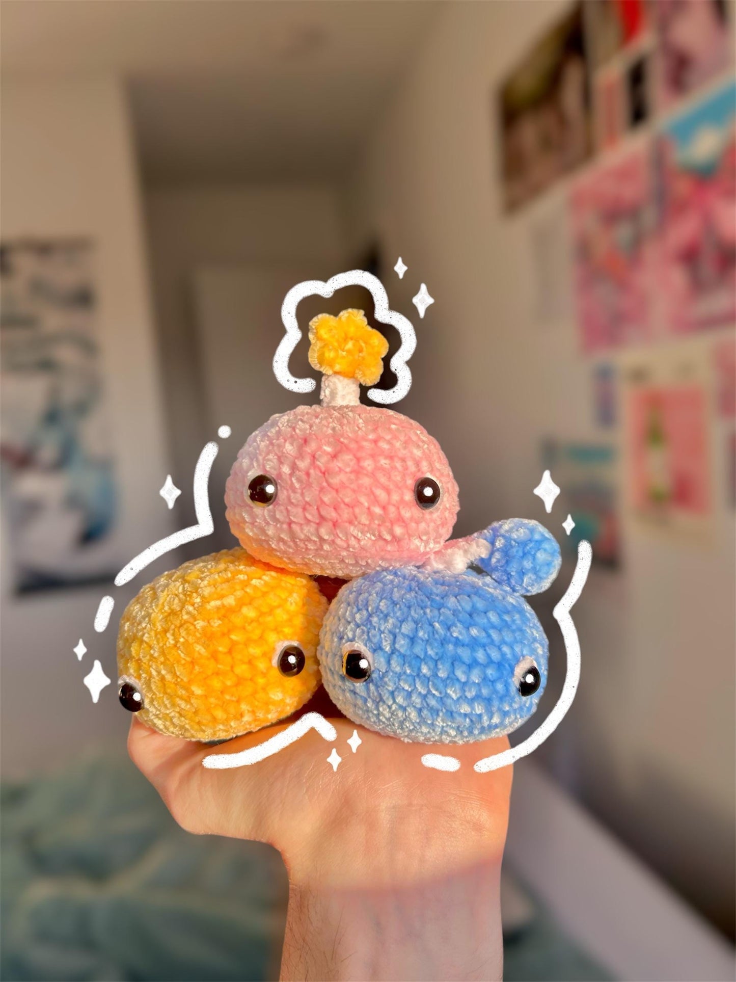 Stardew Slime PDF Stardew Valley-Inspired Crochet Pattern – Easy Plushie Guide with Photos