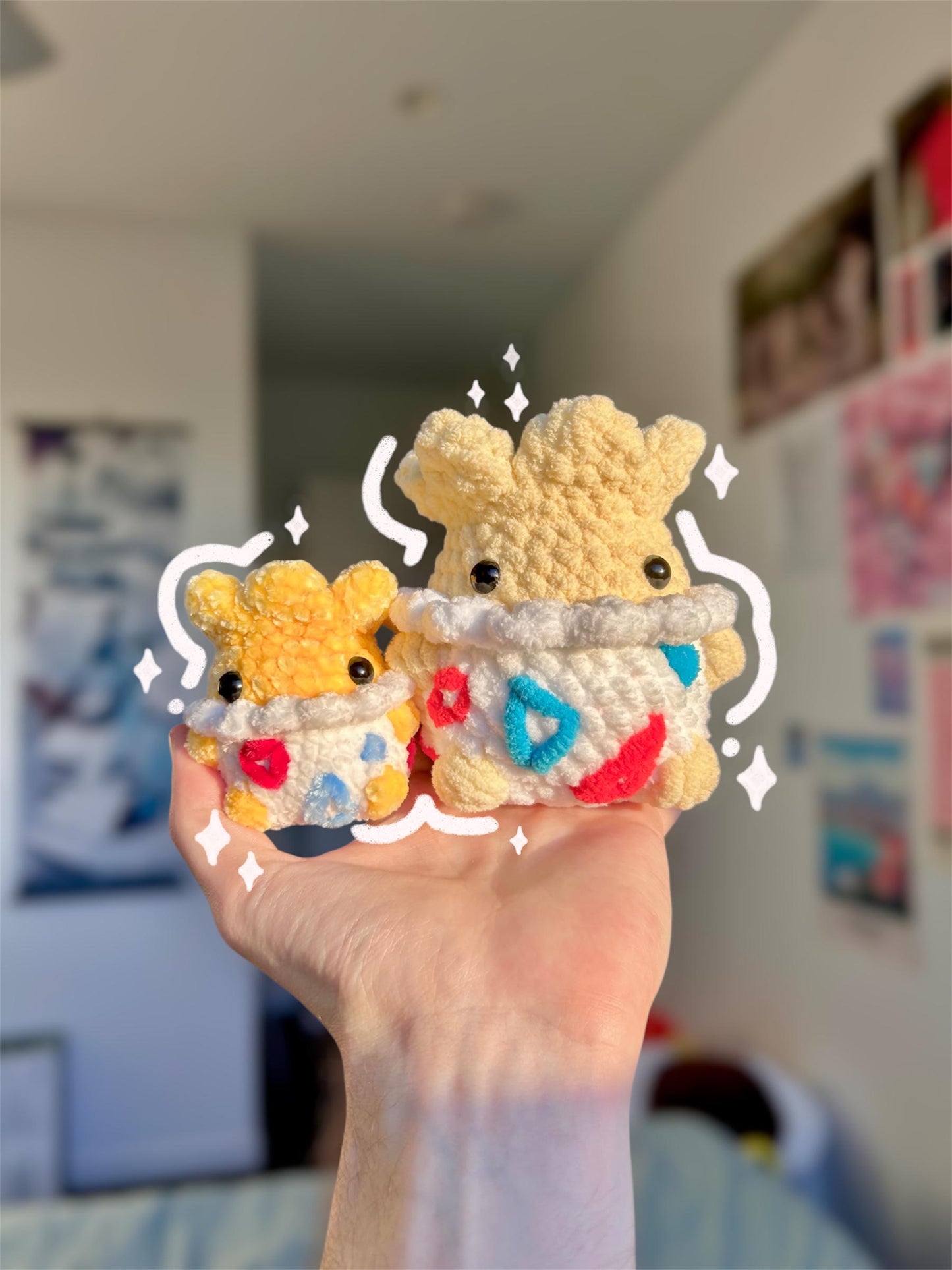 Baby Egg Pocket-Monster PDF Crochet Pattern – Easy Plushie Guide with Photos