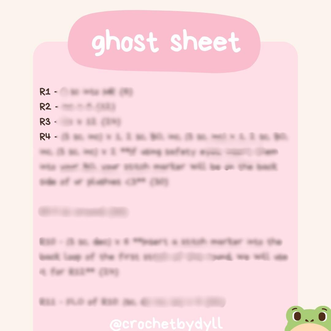 Ghost Frog Crochet Pattern PDF β Cute Halloween Amigurumi Plushie Pattern