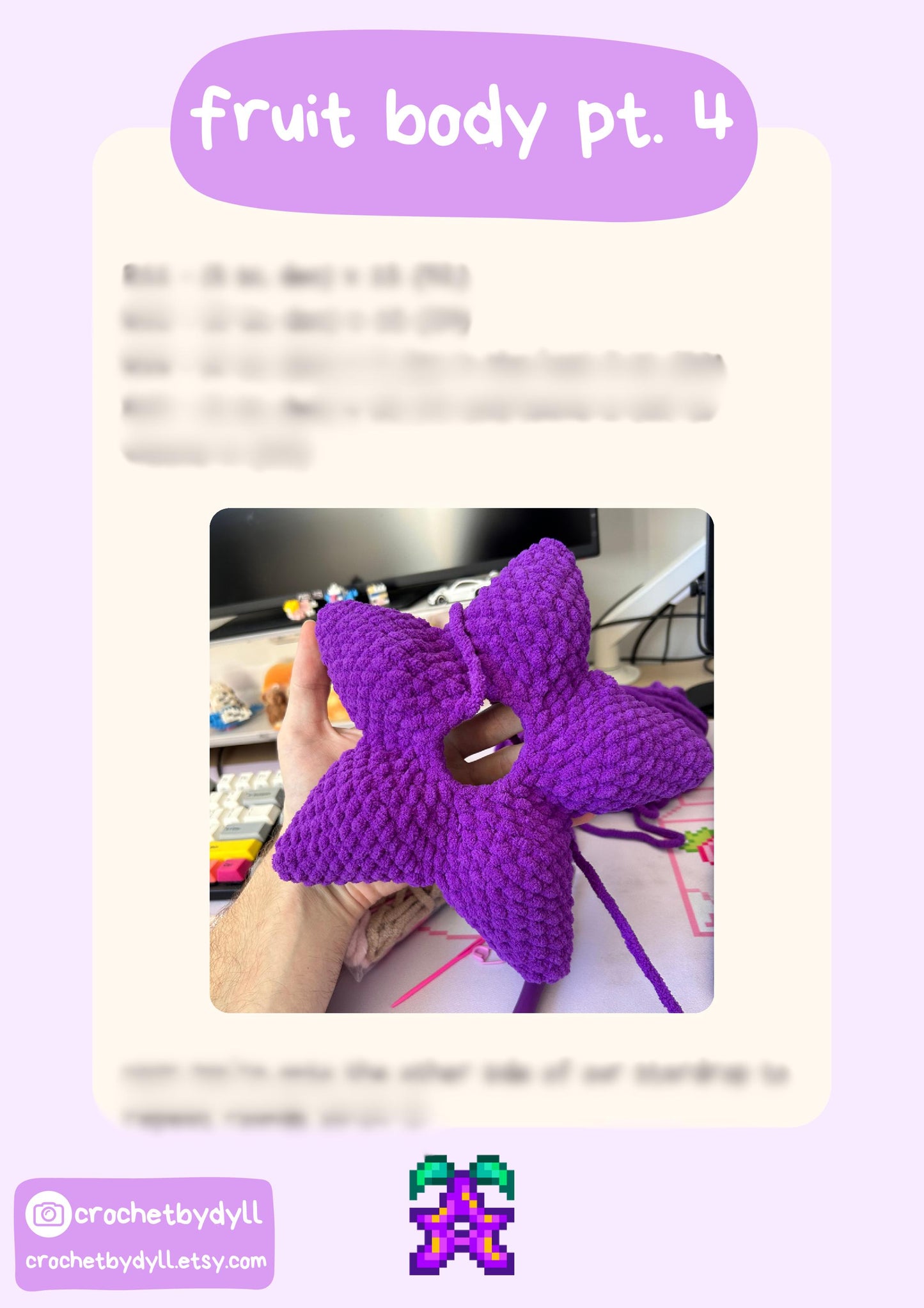Stardew Valley Stardrop PDF Crochet Pattern – Easy Plushie Guide with Photos