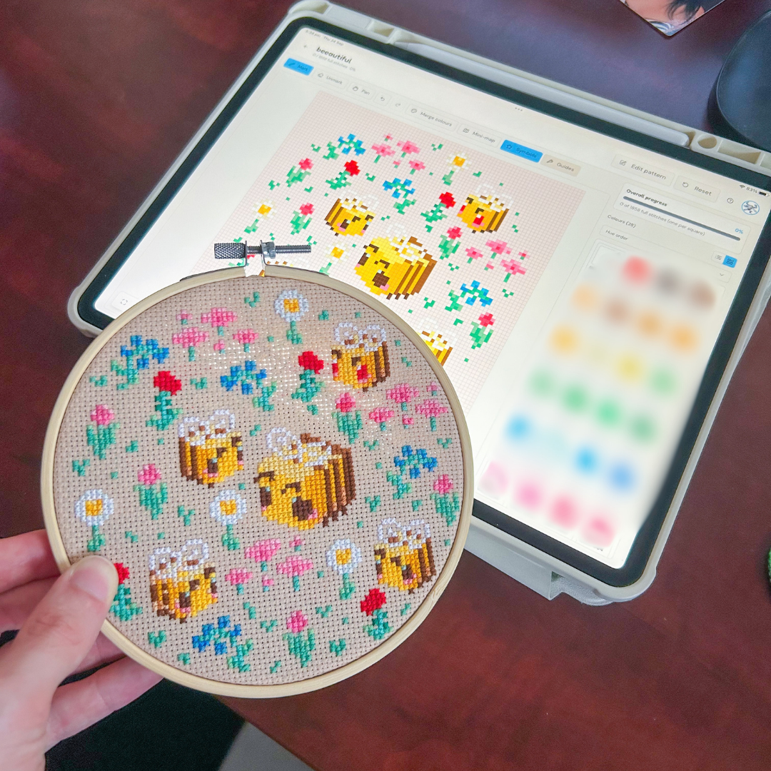 Pixel Mine Bees Cross Stitch Pattern Bundle - PixelStitch