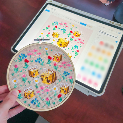 Pixel Mine Bees Cross Stitch Pattern Bundle - PixelStitch