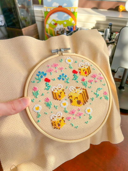Pixel Mine Bees Cross Stitch Pattern Bundle - PixelStitch