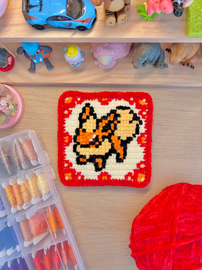Complete Eeveelution Tile Wall Hanging Pattern – Includes Joining + Border Instructions