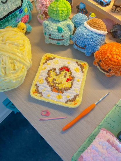Stardew Gold Chicken Crochet x Cross Stitch Pattern - PixelStitch