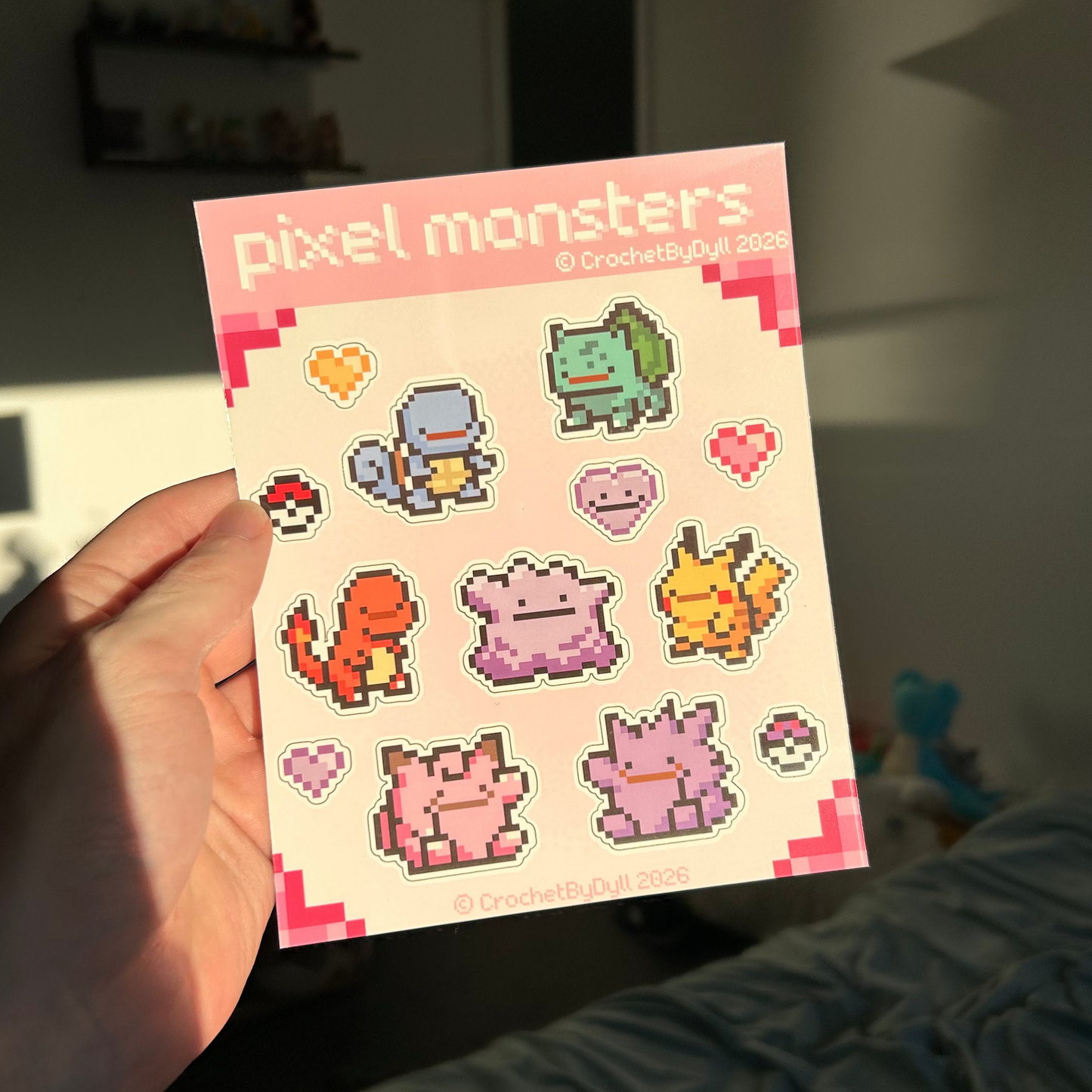 Pixel Monster Sticker Sheet