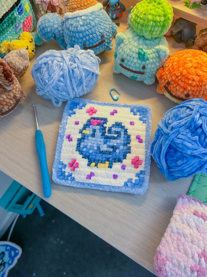 Stardew Blue Chicken Crochet x Cross Stitch Pattern - PixelStitch