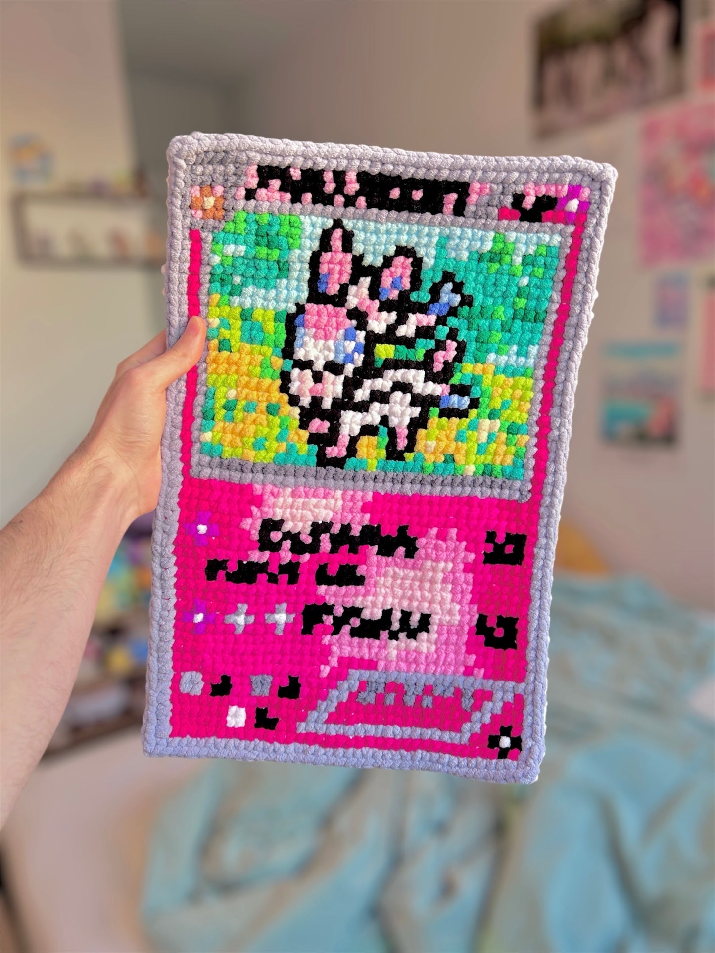 Fairy Fox PokéCard Crochet x Cross Stitch Pattern - PixelStitch
