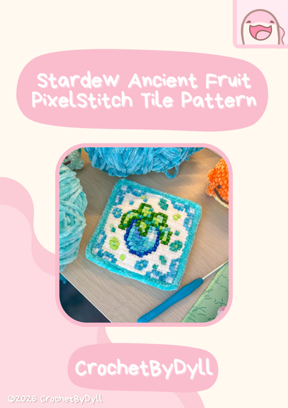 Stardew Ancient Fruit Crochet x Cross Stitch Pattern - PixelStitch