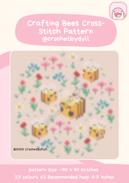 Pixel Mine Bees Cross Stitch Pattern Bundle - PixelStitch