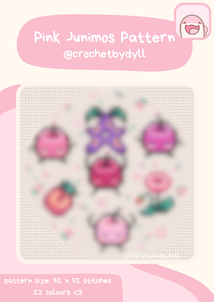 Pink Junimo-Inspired Cross Stitch PDF Pattern – Stardew Valley-Inspired Cosy Pixel Design