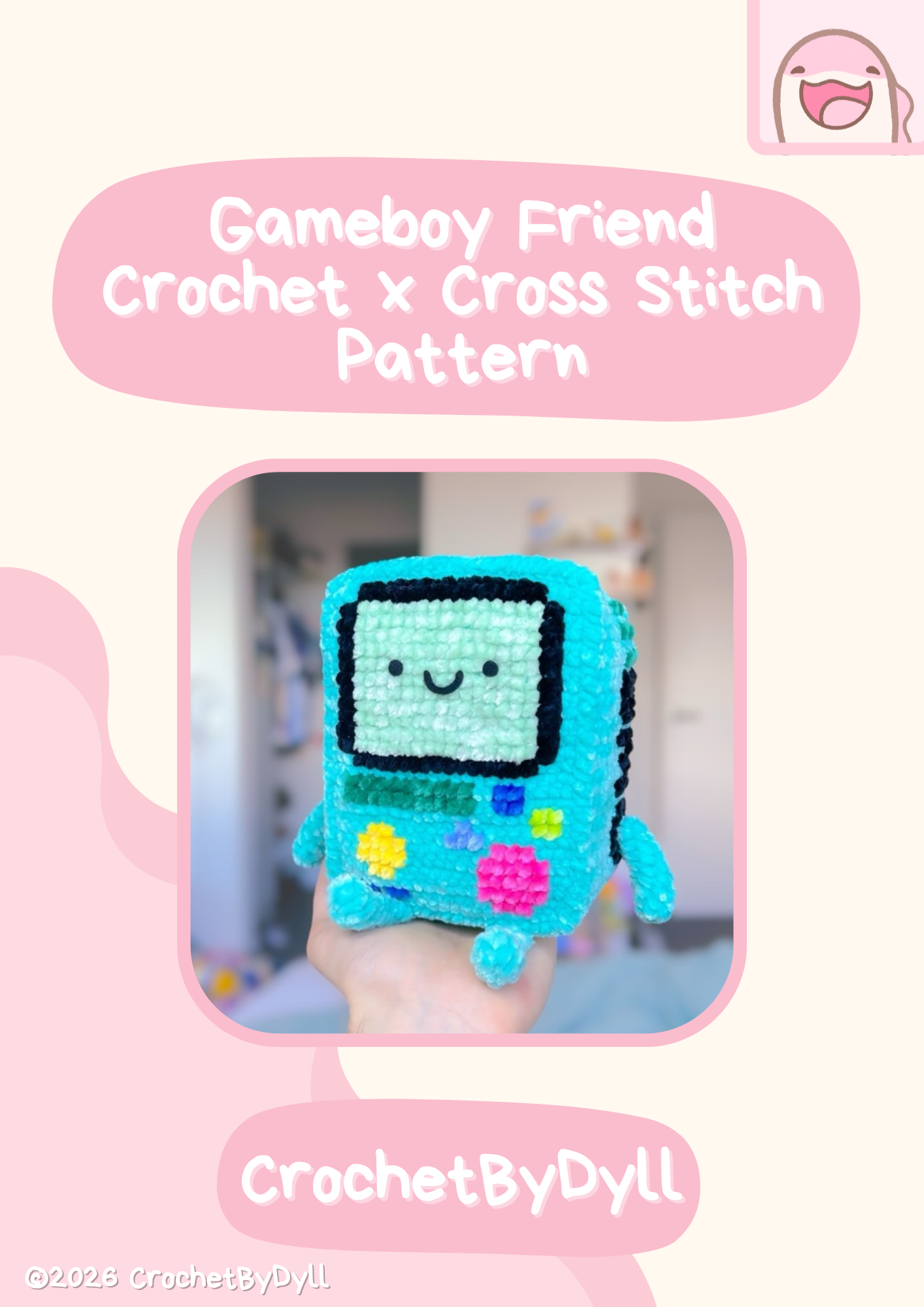 Adventure Console Friend Crochet x Cross Stitch Pattern - PixelStitch