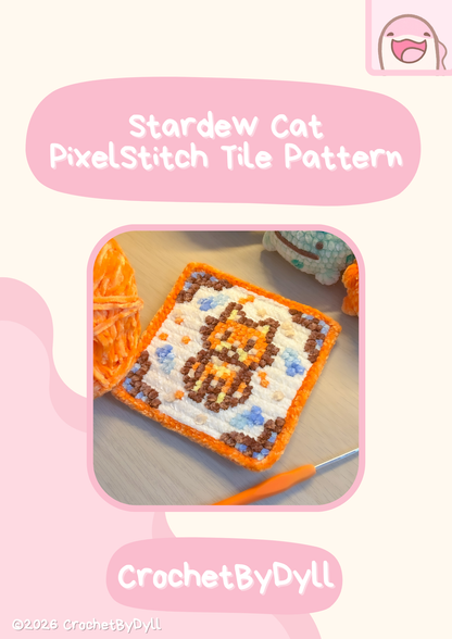 Stardew Cat Crochet x Cross Stitch Pattern - PixelStitch