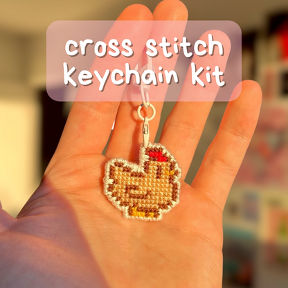 Stardew Chicken Cross Stitch Keychain Kit