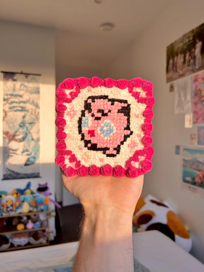 Electric Mouse, Pink Puff and Fox-Inspired Crochet & Cross Stitch Coaster Pattern Bundle – PDF Download