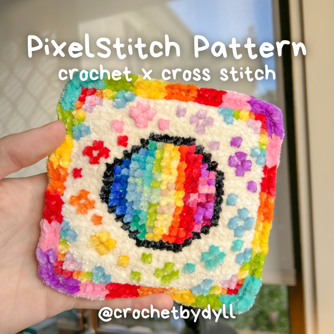 Stardew Prismatic Shard Crochet x Cross-Stitch Pattern - PixelStitch