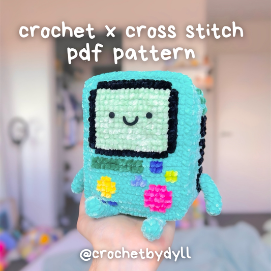Adventure Console Friend Crochet x Cross-Stitch Pattern