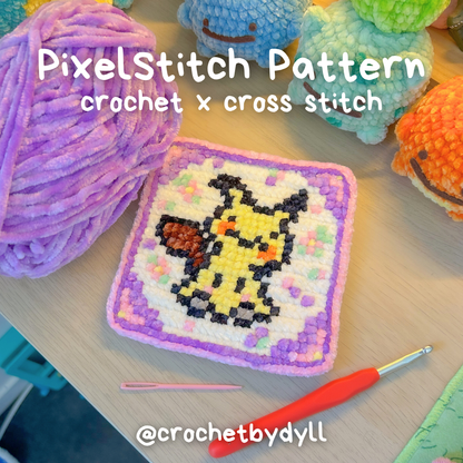 Mimi Pika Crochet x Cross Stitch Pattern - PixelStitch
