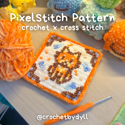Stardew Cat Crochet x Cross Stitch Pattern - PixelStitch