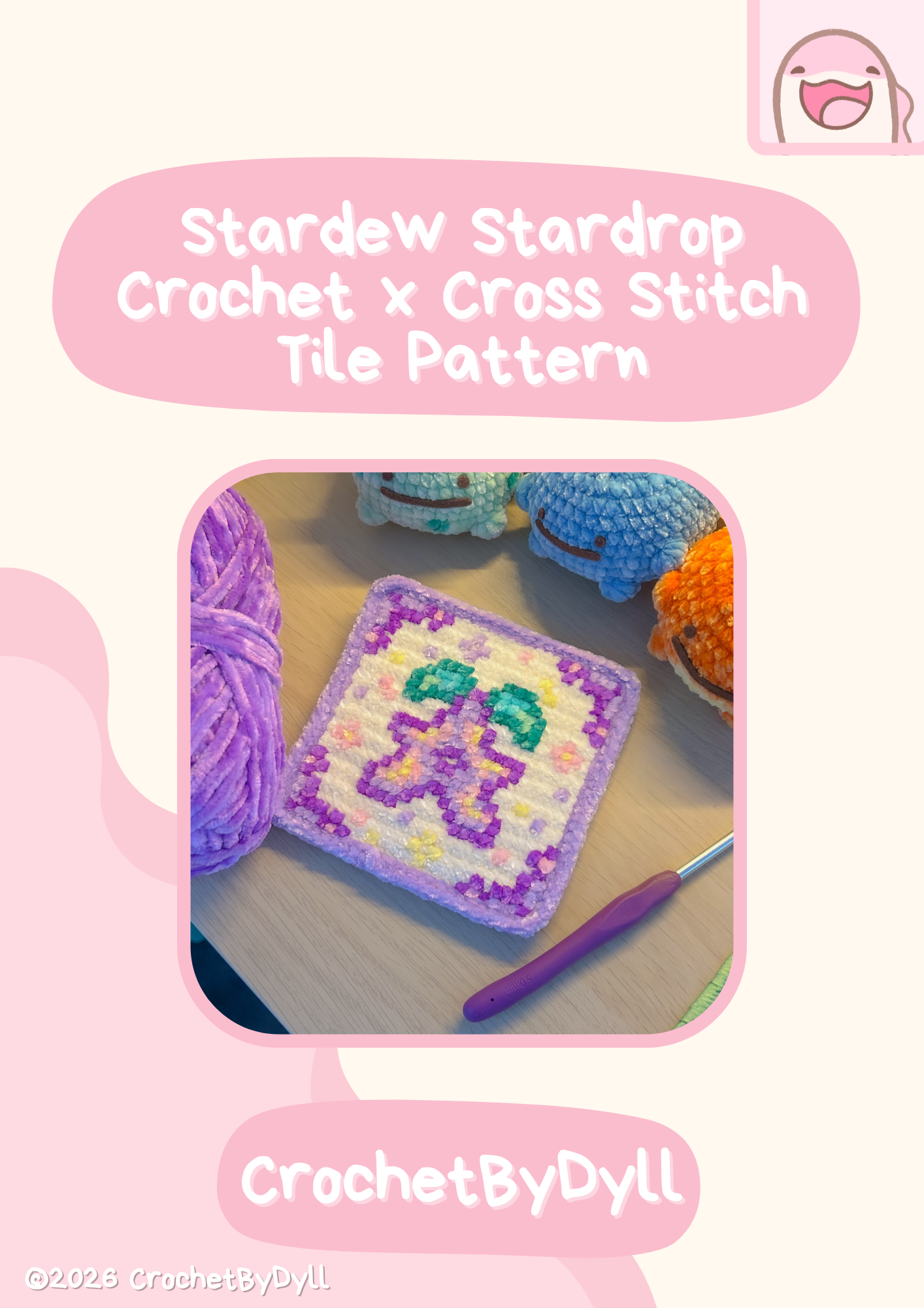 Stardew Stardrop Crochet x Cross Stitch Pattern - PixelStitch